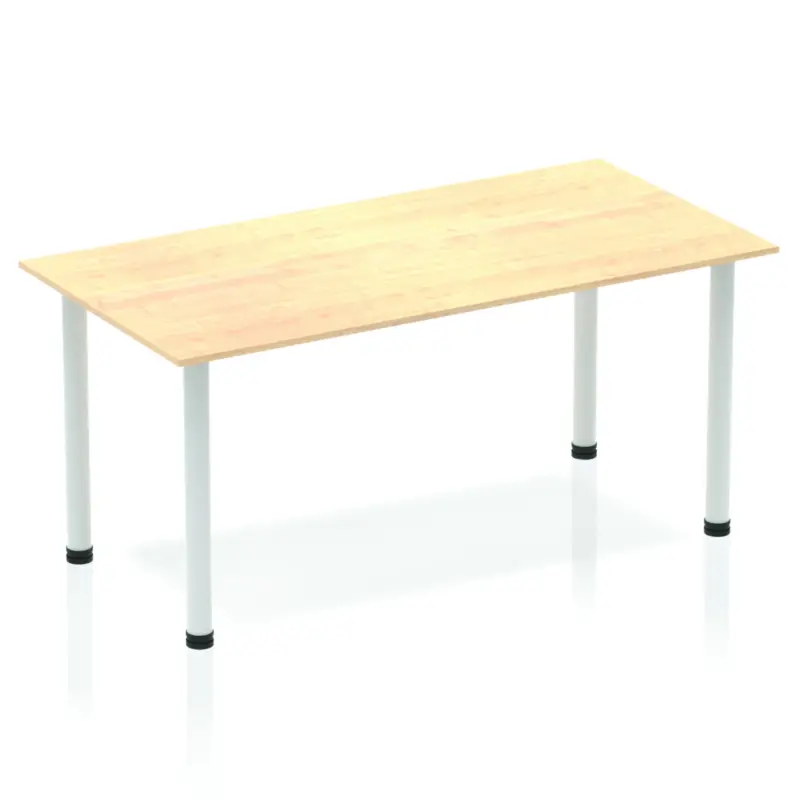 Straight Table Design Impulse 1600mm Straight Table With Post Leg - MD - Business Interiors